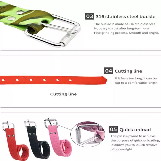 Silicone Weight Belt w/ Buckle 1.5M/59"