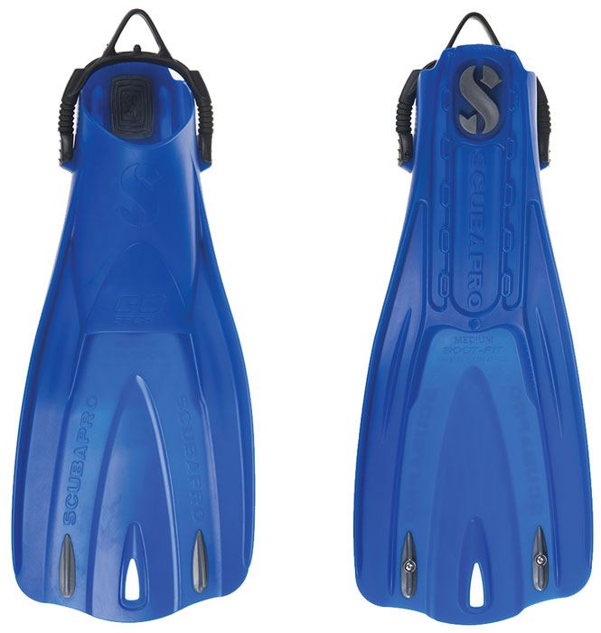 Scubapro Jet Sport Fins - Black Open Heel Diving Fins Size M For Recreational Snorkeling & Scuba