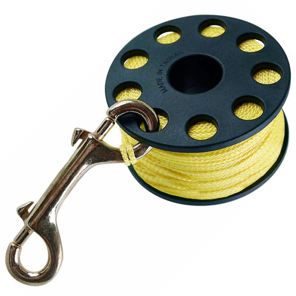 Finger Dive Reel 100 ft - Stainless Steel - Yellow